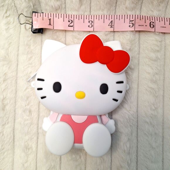 Kawaii Sanrio Hello Kitty Small Silicon Crossbody Coin Purse With Strap - New - Picture 4 of 7